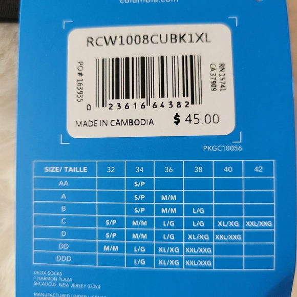 🖤COLUMBIA BRAND NEW SPORTS BRA SIZE XL - Picture 5 of 5